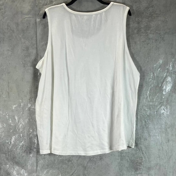 Style & Co Women's Plus Size White Cotton Scoop-Neck Tank Top SZ 3X - Picture 2 of 10